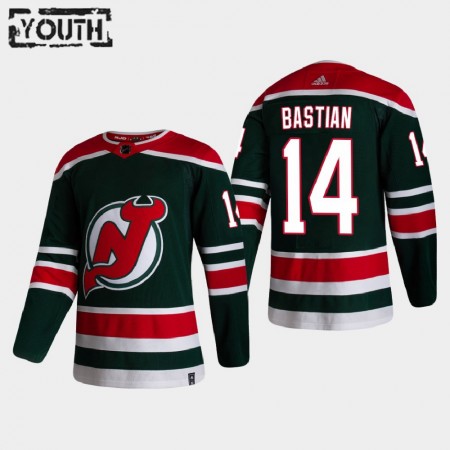 New Jersey Devils Nathan Bastian 14 2020-21 Reverse Retro Authentic Shirt - Kinderen